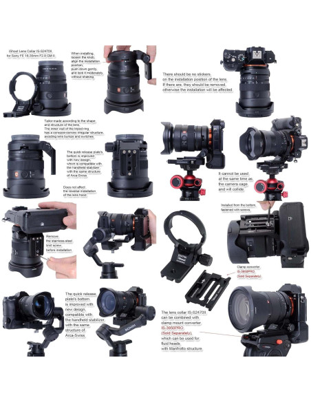 Anillo de Montaje en Trípode iShoot IS-S2470II para Sony