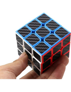 Cubo Mágico 3x3 Speed Cube AMAZA Fibra de Carbono Negro 2