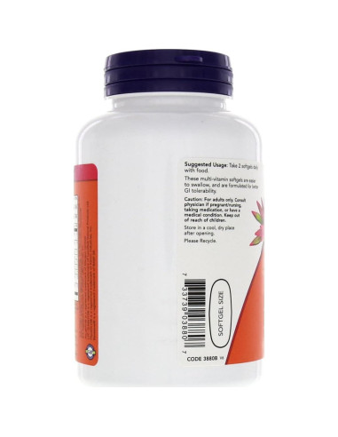 Vitaminas Múltiples para Hombre NOW Foods 90 Gelatinas Blandas