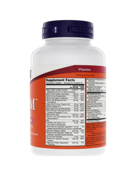 Vitaminas Múltiples para Hombre NOW Foods 90 Gelatinas Blandas