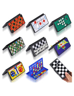 Juego de Ajedrez Magnético Mini 8 en 1 ColorGo Plegable