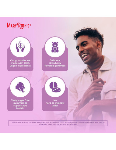 Gomas para el Cuidado de los Ojos MaryRuth 90 Unidades Veganas