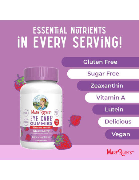 Gomas para el Cuidado de los Ojos MaryRuth 90 Unidades Veganas