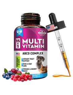 Multivitamina líquida 15 en 1 para perros y gatos 60 ml