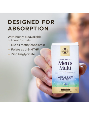 Suplemento Multivitamínico Diario Solgar para Hombres 60 Cápsulas