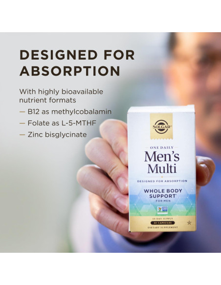 Suplemento Multivitamínico Diario Solgar para Hombres 60 Cápsulas