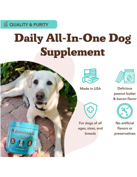 Masticables Multivitamínicos Natural Dog Company 90 Piezas
