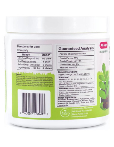 Suplemento 6 en 1 para perros RUJI Naturals - 90 masticables