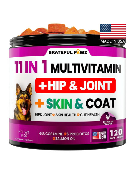 Multivitamina Masticable para Perros Grateful Pawz 255g