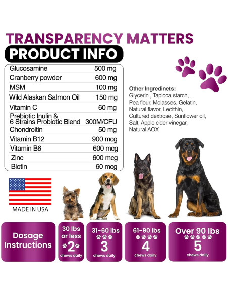 Multivitamina Masticable para Perros Grateful Pawz 255g