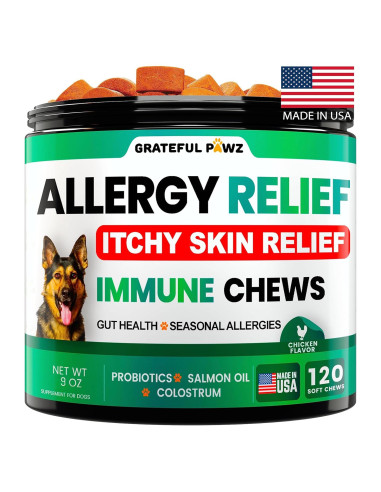 Masticables para Perros Grateful Pawz - Alivio Alergias y Picazón
