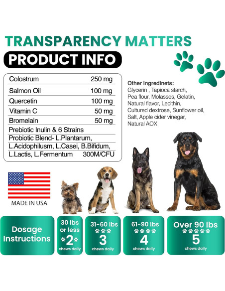 Masticables para Perros Grateful Pawz - Alivio Alergias y Picazón