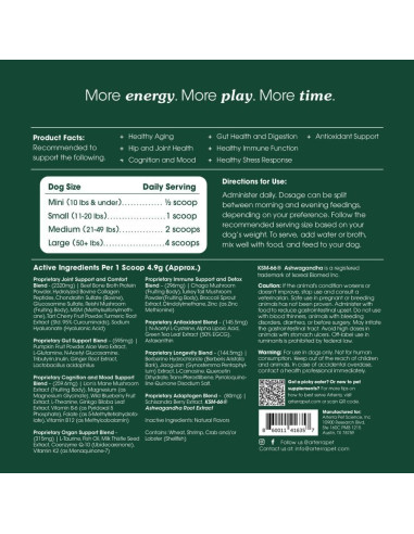 Suplemento en polvo para perros Arterra 60 cucharadas salud integral