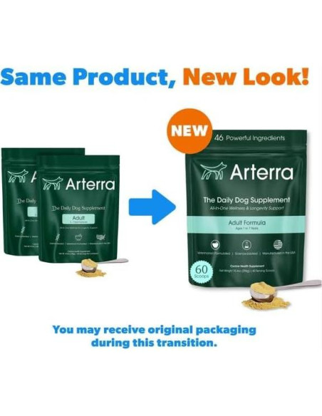 Suplemento en polvo para perros Arterra 60 cucharadas salud integral