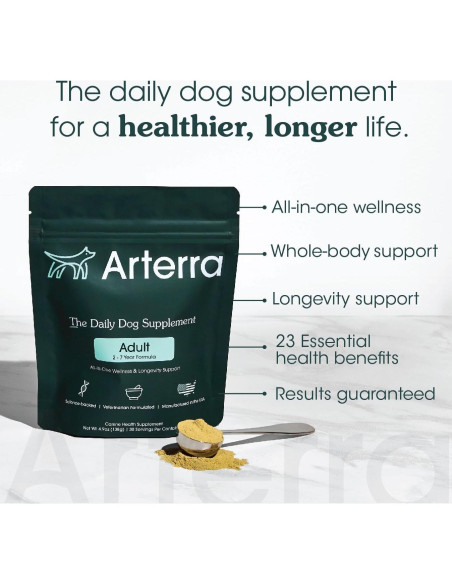 Suplemento en polvo para perros Arterra 60 cucharadas salud integral