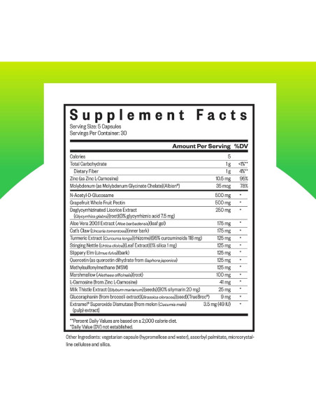 Suplemento Digestivo Seeking Health Optimal GI 150 Cápsulas