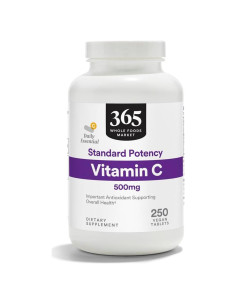 Vitamina C 500mg 365 Whole Foods Market Vegano 250 Tabletas