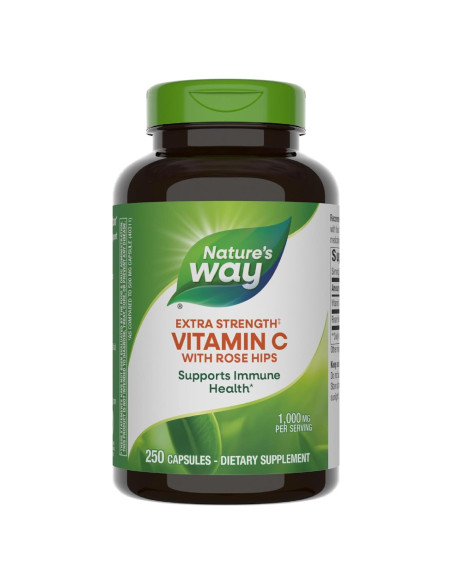 Vitamina C Nature's Way 1000 mg con Rosa Mosqueta 250 Cápsulas