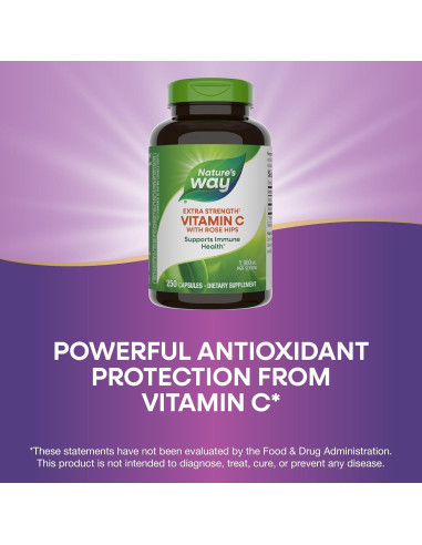 Vitamina C Nature's Way 1000 mg con Rosa Mosqueta 250 Cápsulas