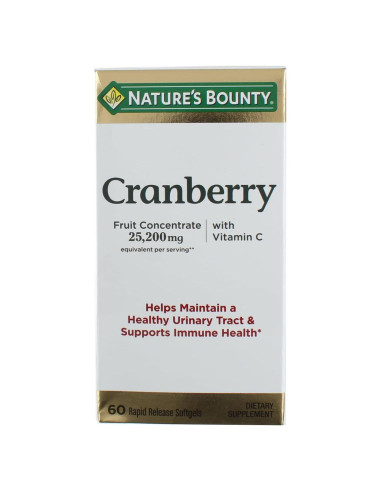 Suplemento Dietético de Arándano Nature's Bounty 60 Geles Blandos