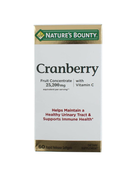 Suplemento Dietético de Arándano Nature's Bounty 60 Geles Blandos