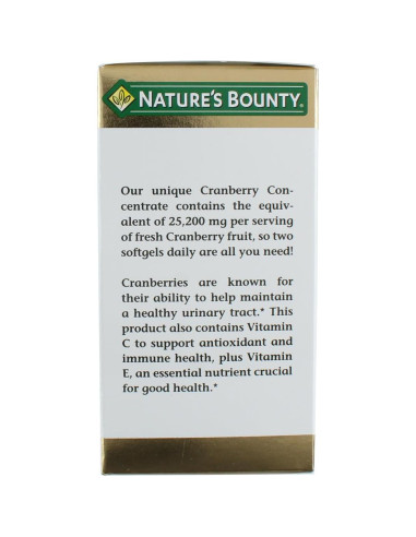 Suplemento Dietético de Arándano Nature's Bounty 60 Geles Blandos