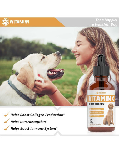Vitamina C Líquida para Perros iVitamins 28g Sabor Tocino