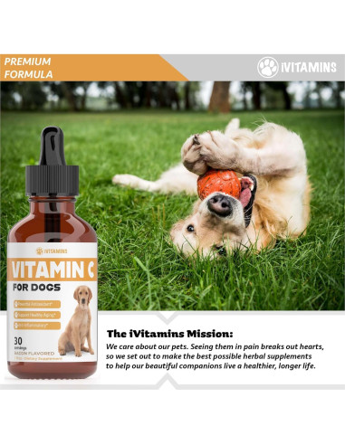 Vitamina C Líquida para Perros iVitamins 28g Sabor Tocino