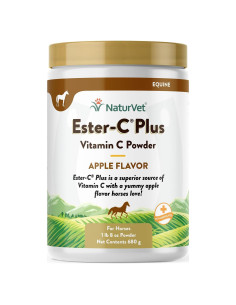 NaturVet Ester-C Plus Polvo 0.68 kg para Caballos Sabor Manzana