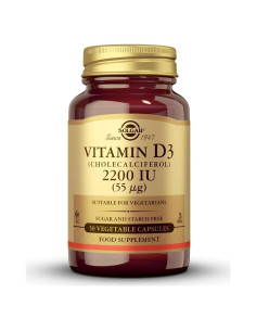 Vitamina D3 Solgar 55 mcg (2200 UI) 50 Cápsulas Vegetales