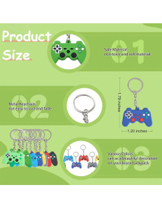 Llavero de Controlador de Juego PVC 18 Piezas 9 Colores 2