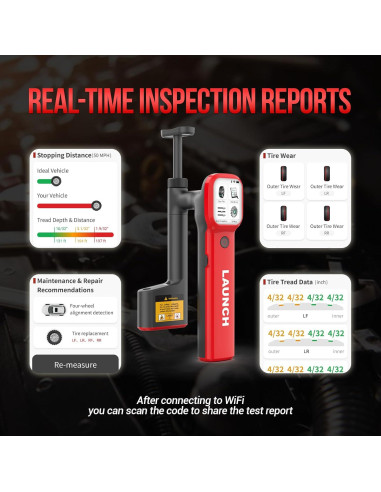 Medidor de Profundidad de Neumático Manual LAUNCH 0.1mm
