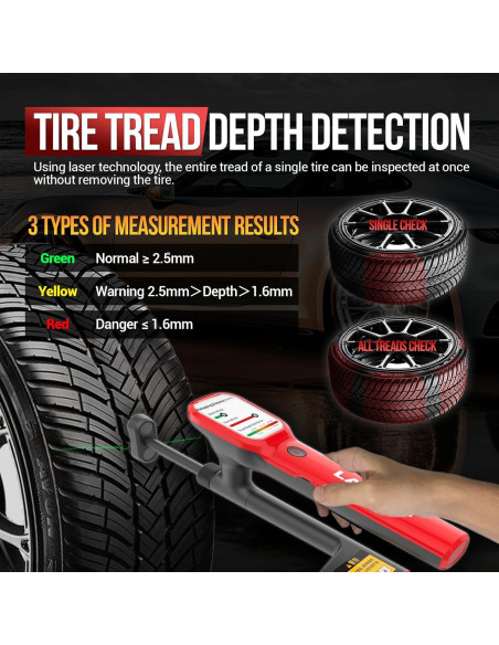 Medidor de Profundidad de Neumático Manual LAUNCH 0.1mm