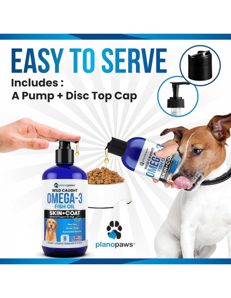 Aceite de Pescado Omega 3 Plano Paws 240 ml - Suplemento para Perros