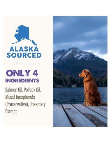 Suplemento Líquido Omega-3 Grizzly Pet 0.95L para Perros y Gatos