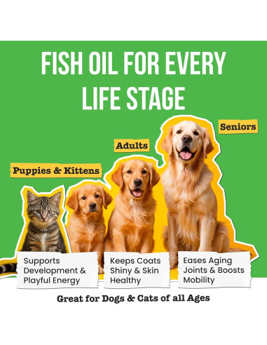 Aceite de Pescado Omega 3 Pawsential 473 ml para Perros y Gatos