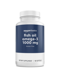 Aceite de Pescado Omega 3 Amazon Basics 1000 mg 90 Cápsulas