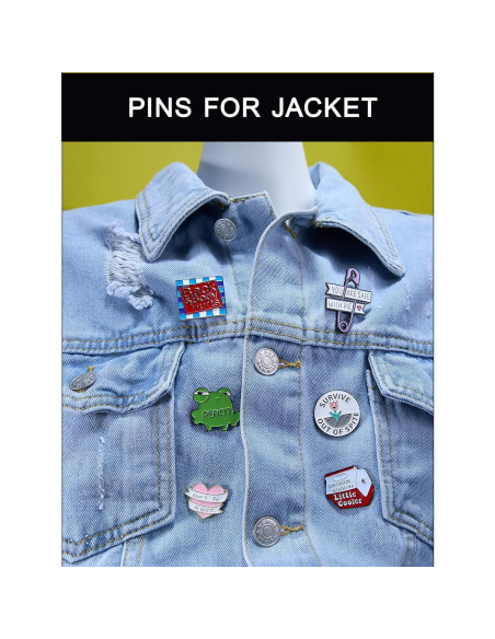 Conjunto de 20 Pines de Esmalte Divertidos - Regalo Creativo