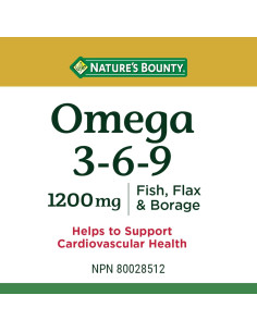 Omega 3-6-9 Nature's Bounty 1200mg 200 cápsulas blandas 2