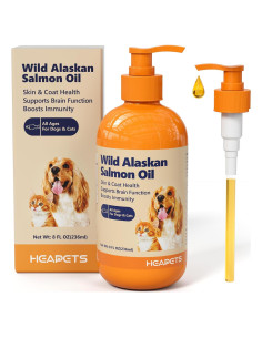 Aceite de Salmón HEAPETS para Perros y Gatos 236.6 ml Omega 3