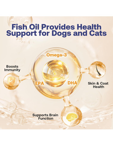 Aceite de Salmón HEAPETS para Perros y Gatos 236.6 ml Omega 3