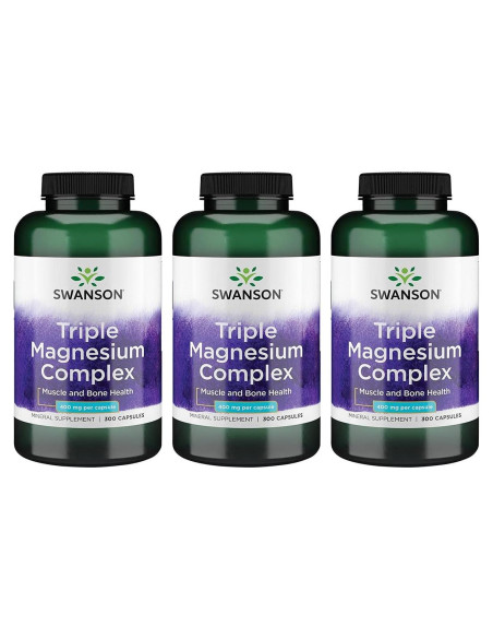 Complejo de Magnesio Triple Swanson 300 Cápsulas 400mg