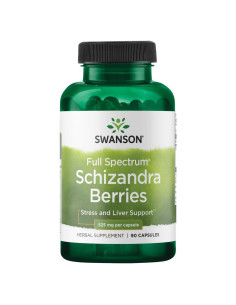 Bayas de Schizandra Swanson 90 Cápsulas 525mg - Suplemento Herbal