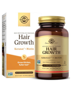 Suplemento Crecimiento Cabello Solgar Biotina 30 Cápsulas