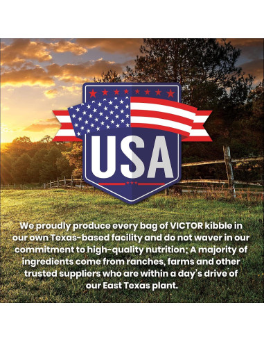 VICTOR Comida Seca para Perros 6.8 kg - Carne de Res y Arroz Integral
