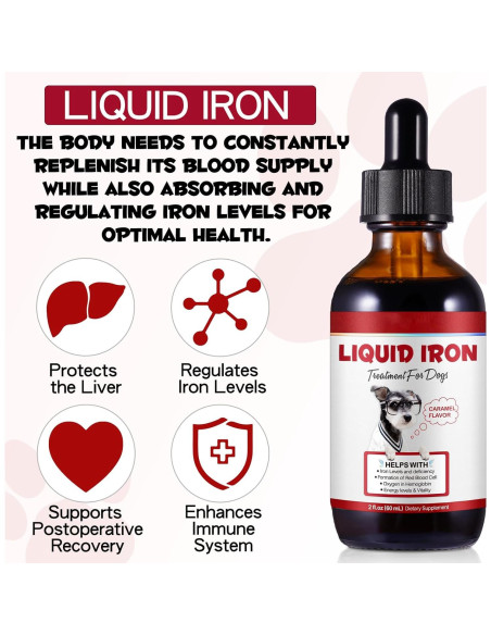 Suplemento de Hierro Líquido para Perros FSLHCY 59 ml