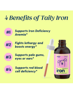 Suplemento de Hierro Líquido Taily para Perros y Gatos 113g 2