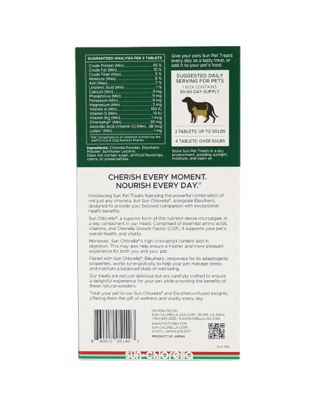 Sun Chlorella Suplemento Nutricional para Mascotas 120 Mordiscos