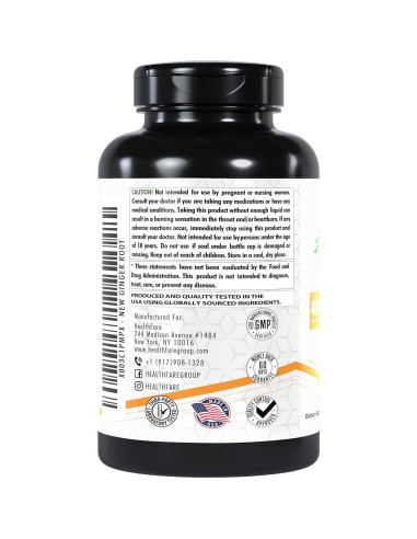 Extracto de Raíz de Jengibre HealthFare 4000mg 200 Cápsulas Veganas