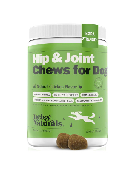 Suplemento Articular para Perros Deley Naturals - 120 Masticables con Glucosamina y Condroitina